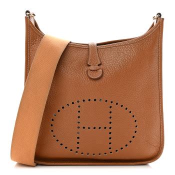 HERMES Taurillon Clemence Evelyne II PM Gold 